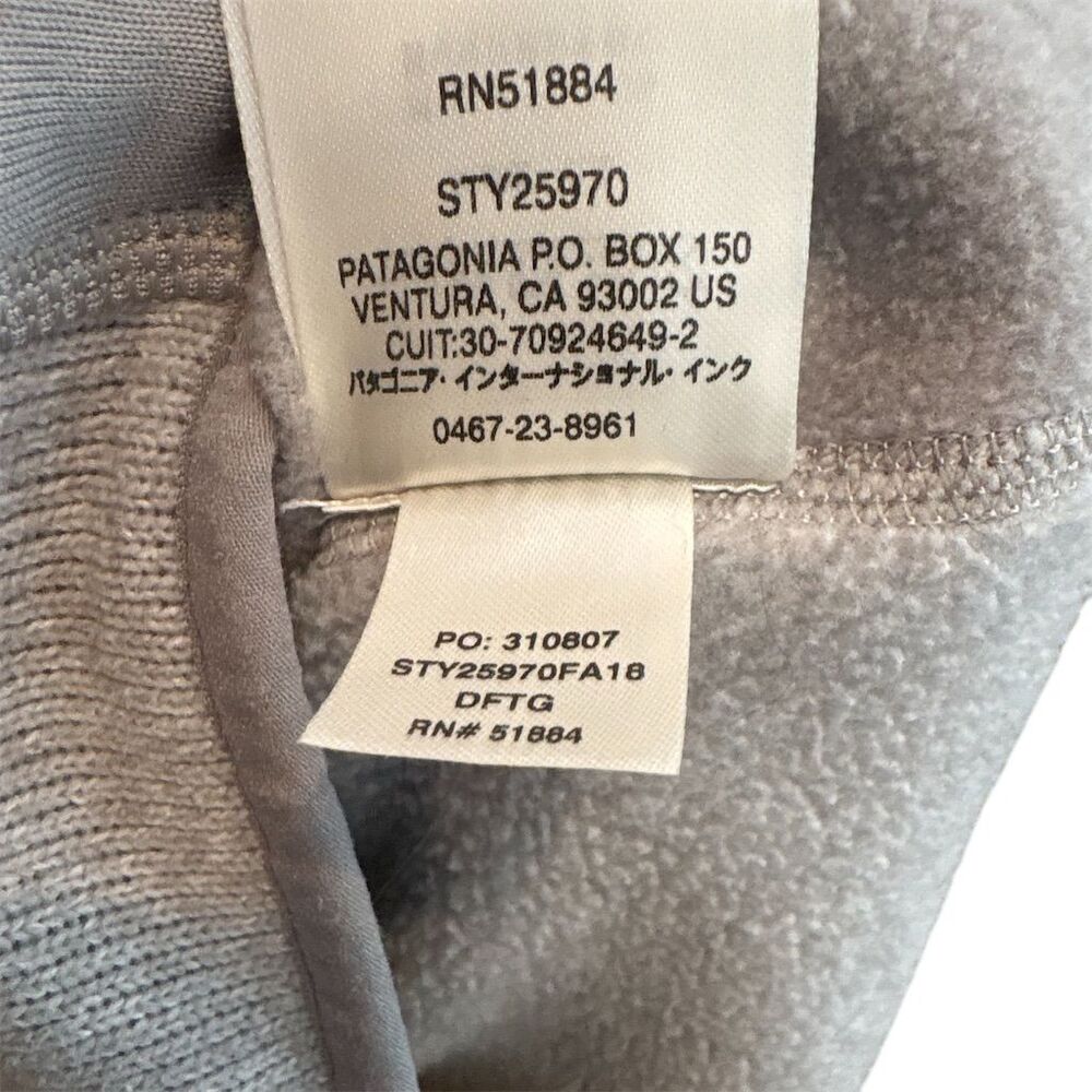Patagonia Women's Gray Full Zip Fleece Jacket Size S Casual Travel - Picture 9 of 9